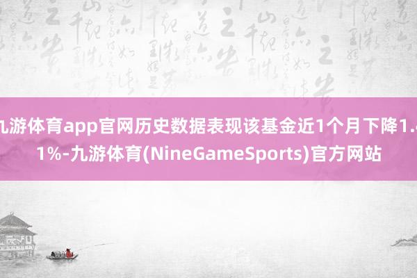 九游体育app官网历史数据表现该基金近1个月下降1.41%-九游体育(NineGameSports)官方网站