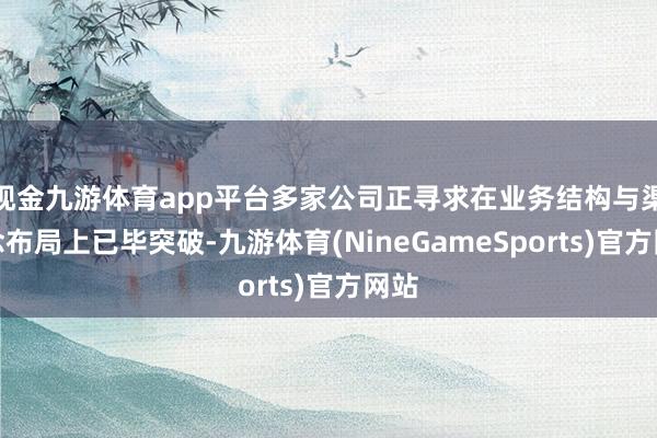 现金九游体育app平台多家公司正寻求在业务结构与渠说念布局上已毕突破-九游体育(NineGameSports)官方网站