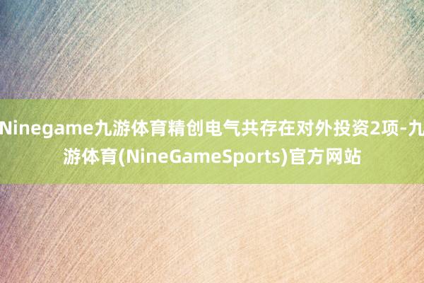 Ninegame九游体育精创电气共存在对外投资2项-九游体育(NineGameSports)官方网站